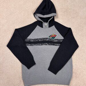 Minnesota Wild NHL Licensed Knit Hooded Sweater Jacket size Men's 2XL XXL